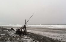 Snow Fort on Oregon Beach