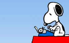snoopy-writing