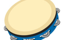 Illustrationen visar en tamburin